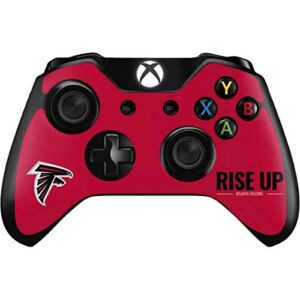 skinit decal gaming skin compatible with xbox one controller - officially licensed nfl atlanta falcons team motto design