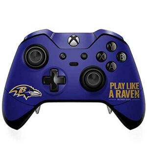 skinit decal gaming skin compatible with xbox one elite controller - officially licensed nfl baltimore ravens team motto design