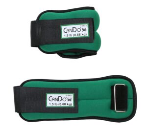 cando 10-3382-2 weight straps, 3 lb. set, green (pack of 2)