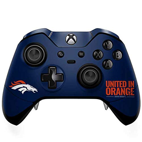 Skinit Decal Gaming Skin Compatible with Xbox One Elite Controller - Officially Licensed NFL Denver Broncos Team Motto Design