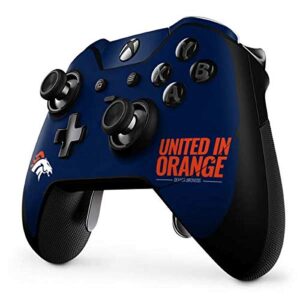 Skinit Decal Gaming Skin Compatible with Xbox One Elite Controller - Officially Licensed NFL Denver Broncos Team Motto Design