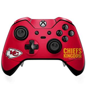 skinit decal gaming skin compatible with xbox one elite controller - officially licensed nfl kansas city chiefs team motto design