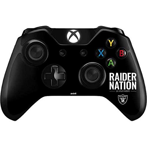 Skinit Decal Gaming Skin Compatible with Xbox One Controller - Officially Licensed NFL Las Vegas Raiders Team Motto Design