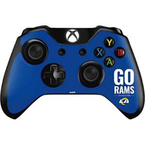 skinit decal gaming skin compatible with xbox one controller - officially licensed nfl los angeles rams team motto design