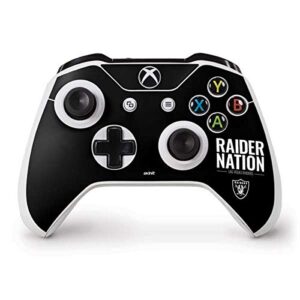 Skinit Decal Gaming Skin compatible with Xbox One S Controller - Officially Licensed NFL Las Vegas Raiders Team Motto Design