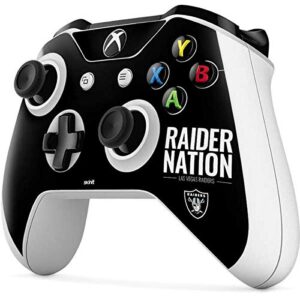 Skinit Decal Gaming Skin compatible with Xbox One S Controller - Officially Licensed NFL Las Vegas Raiders Team Motto Design