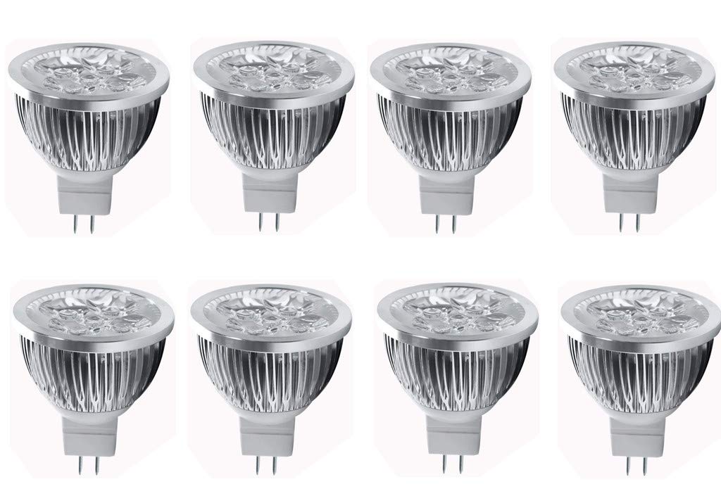 JKLcom 4W LED MR16 Bulbs 12V 4W LED Spotlight Bulb for Landscape Track Light, MR16 GU5.3 Base,12 Volt,4W(35W Equivalent Halogen Replacement),Warm White 3000K,8 Pack