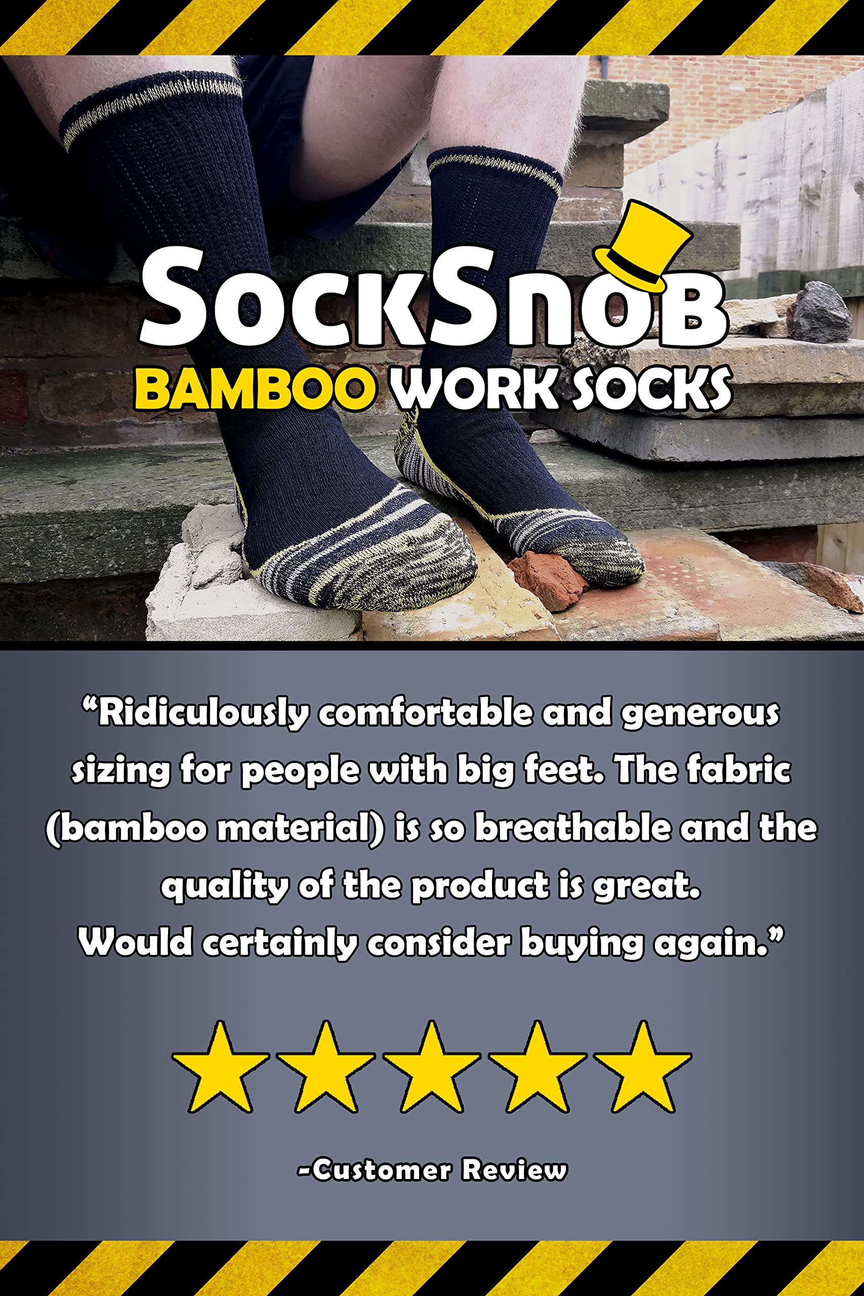 Mens Anti Sweat Moisture Wicking Summer Bamboo Work Socks for Steel Toe Boots (7-12 US, 3 Pack (BWS))