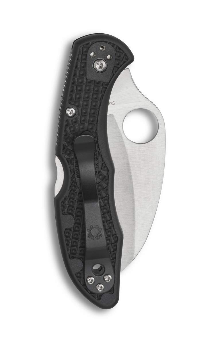 Spyderco Tasman Salt 2 Lightweight Knife with 2.91" H-1 Ultra-Corrosion-Resistant Steel Blade and Black FRN Handle - SpyderEdge - C106SBK2