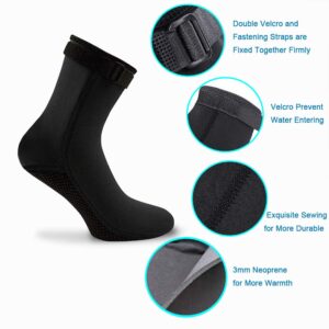 ReHaffe Neoprene Water Dive Booties Women,Comfort Anti-Scratch Snorkel Surfing Fin Bootie Socks for Womens Scuba Diving Water Sport & Beach Activity