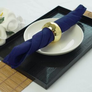 tableclothsfactory 17"x17" navy blue wholesale polyester linen napkins for wedding birthday party tableware - 5 pcs