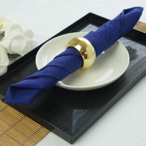 Tableclothsfactory 17"x17" Royal Blue Wholesale Polyester Linen Napkins for Wedding Birthday Party Tableware - 5 PCS