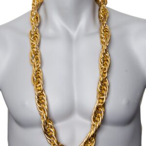 Arsimus 40-Inch Heavy Gold Dookie Chain for 80s and 90s Rapper Costume