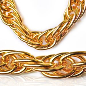 Arsimus 40-Inch Heavy Gold Dookie Chain for 80s and 90s Rapper Costume