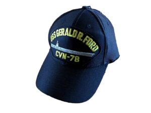 uss gerald r ford cvn-78 navy ship hat u.s military official ball cap u.s made