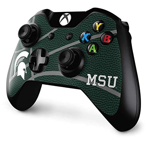 Skinit Decal Gaming Skin compatible with Xbox One Controller - Officially Licensed College Michigan State University Green Basketball Design