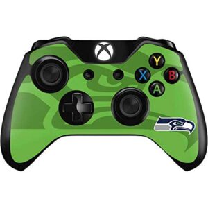 skinit decal gaming skin compatible with xbox one controller - officially licensed nfl seattle seahawks double vision design