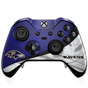 skinit decal gaming skin compatible with xbox one elite controller - officially licensed nfl baltimore ravens design