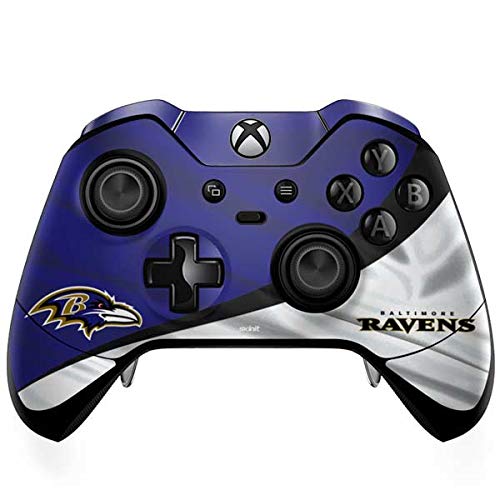 Skinit Decal Gaming Skin compatible with Xbox One Elite Controller - Officially Licensed NFL Baltimore Ravens Design