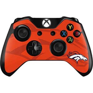 skinit decal gaming skin compatible with xbox one controller - officially licensed nfl denver broncos double vision design