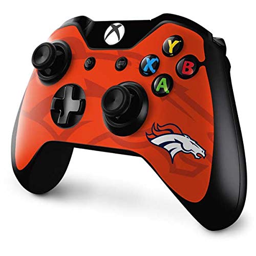 Skinit Decal Gaming Skin Compatible with Xbox One Controller - Officially Licensed NFL Denver Broncos Double Vision Design