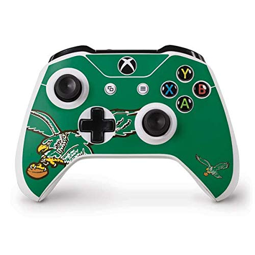 Skinit Decal Gaming Skin compatible with Xbox One S Controller - Officially Licensed NFL Philadelphia Eagles Retro Logo Design