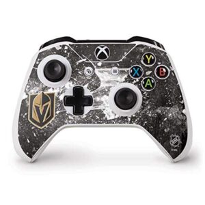 skinit decal gaming skin compatible with xbox one s controller - officially licensed nhl vegas golden knights frozen design