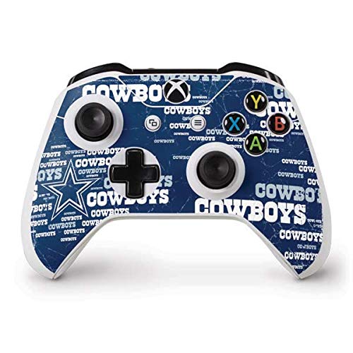 Skinit Decal Gaming Skin compatible with Xbox One S Controller - Officially Licensed NFL Dallas Cowboys Blast Design