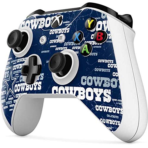 Skinit Decal Gaming Skin compatible with Xbox One S Controller - Officially Licensed NFL Dallas Cowboys Blast Design