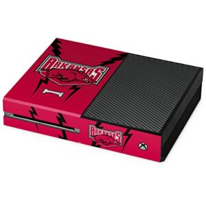 skinit decal gaming skin compatible with xbox one console - officially licensed college arkansas razorbacks design