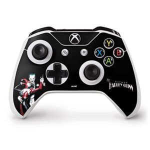 skinit decal gaming skin compatible with xbox one s controller - officially licensed warner bros harley quinn and the joker design