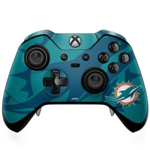 Skinit Decal Gaming Skin compatible with Xbox One Elite Controller - Officially Licensed NFL Miami Dolphins Double Vision Design