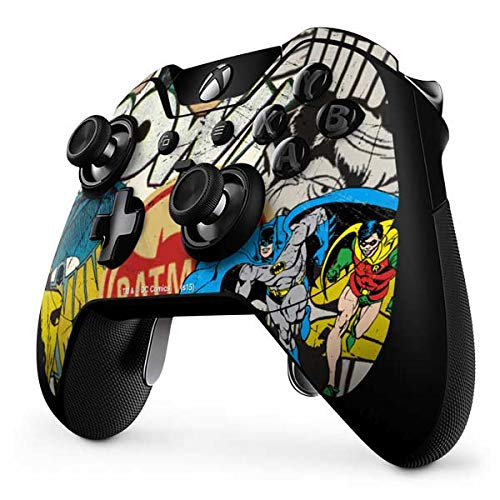 Skinit Decal Gaming Skin Compatible with Xbox One Elite Controller - Officially Licensed Warner Bros Batman and Robin Vintage Design