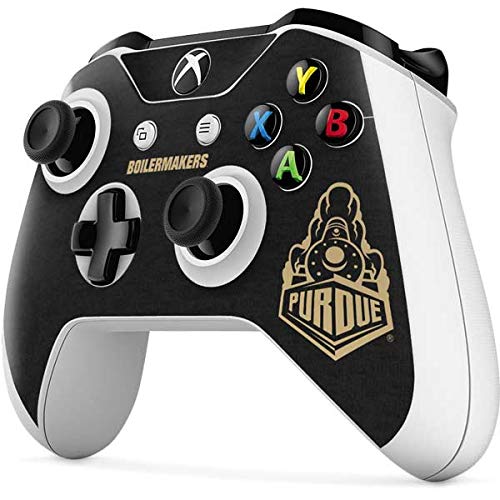 Skinit Decal Gaming Skin compatible with Xbox One S Controller - Officially Licensed College Purdue University Signature Logo Design