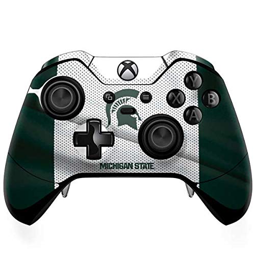 Skinit Decal Gaming Skin compatible with Xbox One Elite Controller - Officially Licensed College Michigan State University Spartans Jersey Design