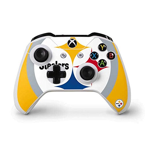 Skinit Decal Gaming Skin compatible with Xbox One S Controller - Officially Licensed NFL Pittsburgh Steelers Large Logo Design