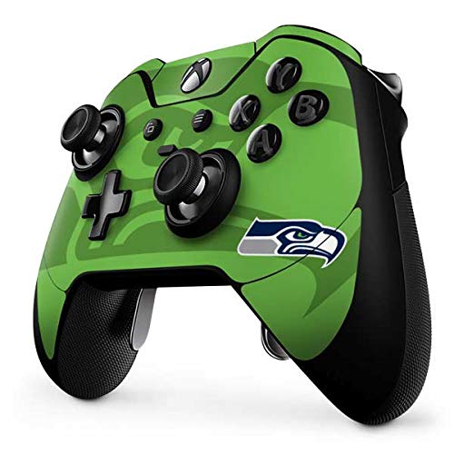 Skinit Decal Gaming Skin compatible with Xbox One Elite Controller - Officially Licensed NFL Seattle Seahawks Double Vision Design