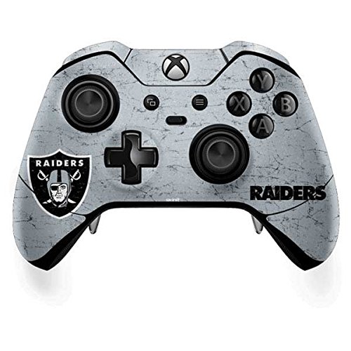 Skinit Decal Gaming Skin compatible with Xbox One Elite Controller - Officially Licensed NFL Las Vegas Raiders - Alternate Distressed Design