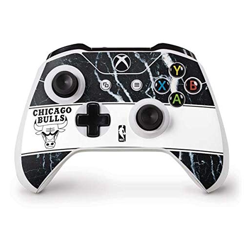 Skinit Decal Gaming Skin Compatible with Xbox One S Controller - Officially Licensed NBA Chicago Bulls Marble Design