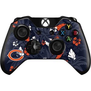 skinit decal gaming skin compatible with xbox one controller - officially licensed nfl chicago bears tropical print design