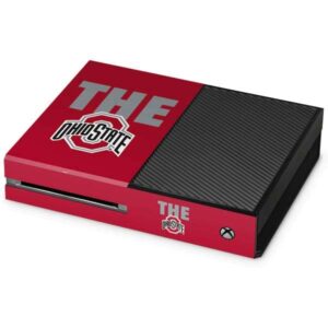 skinit decal gaming skin compatible with xbox one console - officially licensed ohio state university osu the ohio state buckeyes design