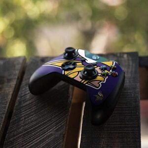 Skinit Decal Gaming Skin compatible with Xbox One Controller - Officially Licensed NFL Minnesota Vikings Retro Logo Design