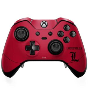 skinit decal gaming skin compatible with xbox one elite controller - officially licensed college louisville cardinals design