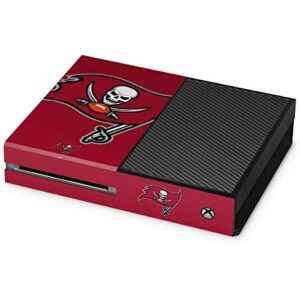 skinit decal gaming skin compatible with xbox one console - officially licensed nfl tampa bay buccaneers large logo design