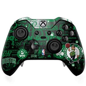 skinit decal gaming skin compatible with xbox one elite controller - officially licensed nba boston celtics historic blast design