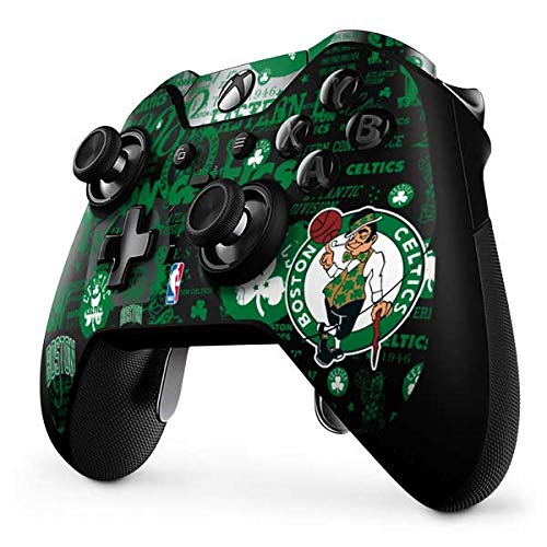 Skinit Decal Gaming Skin compatible with Xbox One Elite Controller - Officially Licensed NBA Boston Celtics Historic Blast Design