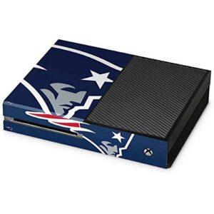 skinit decal gaming skin compatible with xbox one console - officially licensed nfl new england patriots large logo design