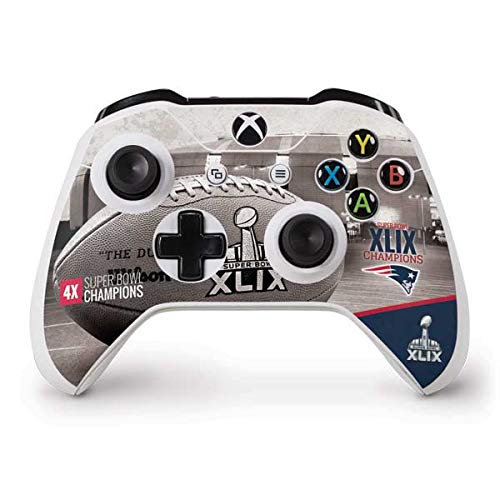 Skinit Decal Gaming Skin compatible with Xbox One S Controller - Officially Licensed NFL Patriots Super Bowl XLIX Champs Design