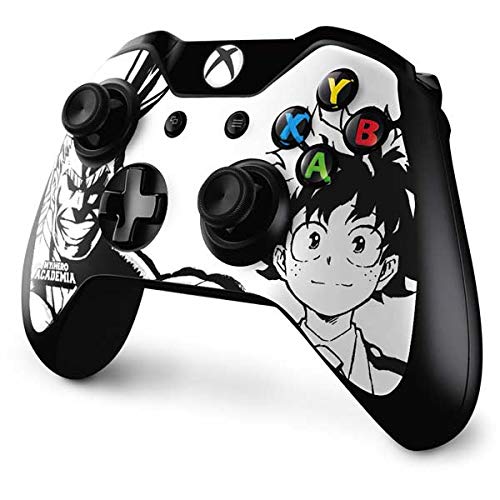 Skinit Decal Gaming Skin compatible with Xbox One Controller - Officially Licensed Funimation All Might and Deku Black and White Design