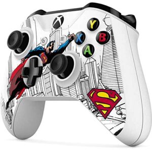 Skinit Decal Gaming Skin compatible with Xbox One S Controller - Officially Licensed Warner Bros Flying Superman Design